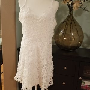 Large Crocheted Lace Spaghetti Strap Dress